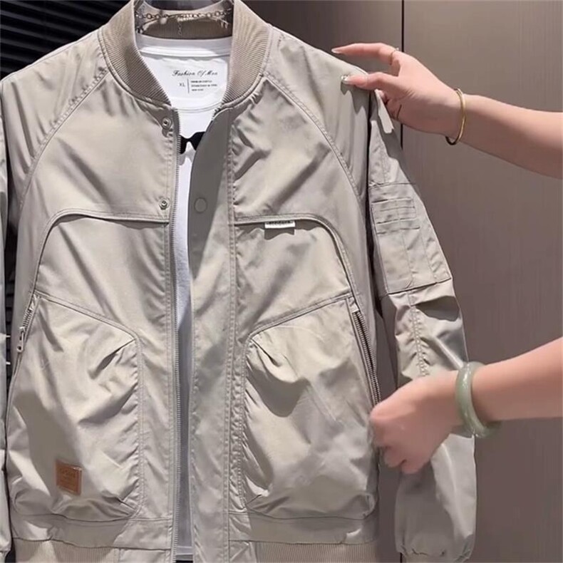 春秋款棒球服时尚百搭休闲美式简约工装外套男装潮流PX96013,男装工装外套,星座208-5