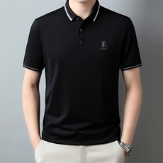 BJ2373钱塘2020-2夏季新款宽松薄款男士短袖T恤翻领纯色上衣P49，男装T恤，钱塘207-2
