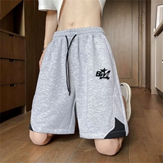 日系撞色拼接休闲短裤夏季高街潮牌裤运动5分裤男现货K7906-P32，男装牛仔裤，星座512-3