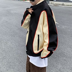 高级感痞帅赛车服美式机车外套男飞行员夹克情侣装，男装夹克，星座716-4
