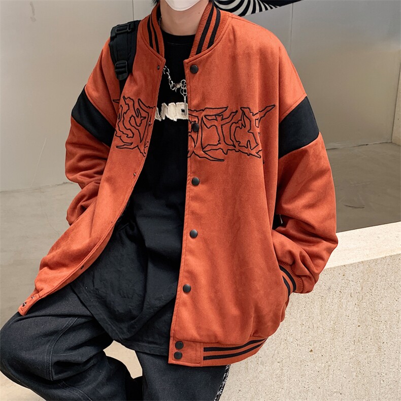 XZ301B-JB5809-P110麂皮绒夹克外套棒球服,男装夹克,星座301B