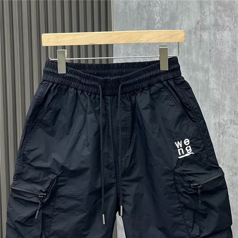 美式休闲短裤男士夏季薄款2025新款工装风潮牌宽松直筒运动五分裤,男装休闲裤,电商B212（原钱塘6029）