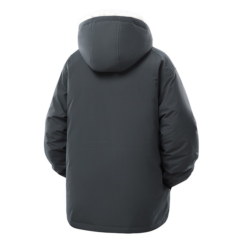 连帽中长棉服舒适保暖特色毛领RDL33102G-P200,男装棉衣,星座310A-4