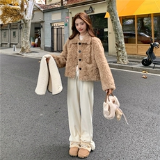 仿水貂绒皮毛一体外套2616P195K298，女装皮草，2C029