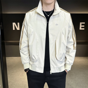 2025秋季男士立领夹克拉条外套 店主无头风  已备大货图片