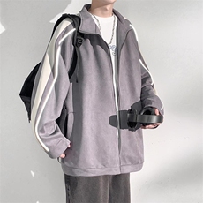 麂皮绒夹克男宽松落肩宽松上衣外套JK730-P70，男装夹克，星座1204-3