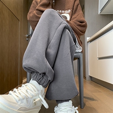 重磅加绒加厚压褶束脚卫裤大码M~5XLXZ604-KP95JR-P60控78，男装休闲裤，星座604
