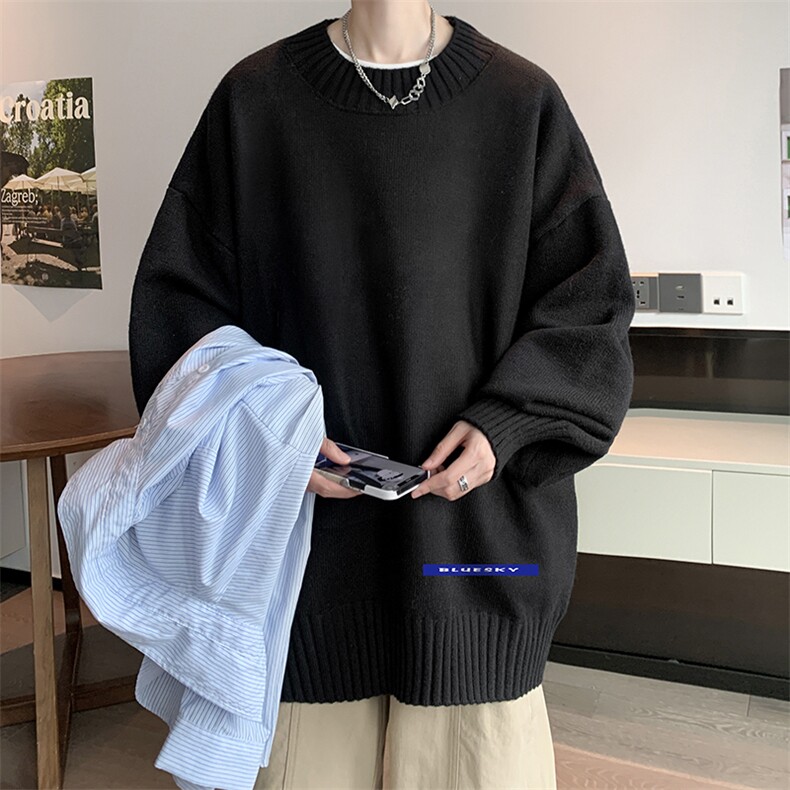 半高领毛衣男士大码针织衫男毛线衣男M18202-P45加绒款-P65,男装针织衫/毛衣,电商A040