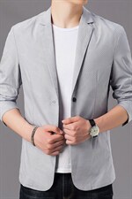 D1922男士2022春季新款长袖西服休闲外套薄款单西修身小西装P135,男装西服,电商B360