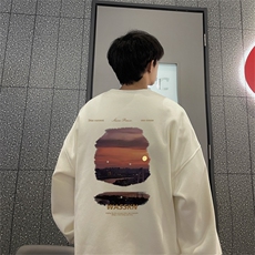 特P25控48秋冬新款男士圆领卫衣宽松休闲日常百搭上衣WQ2420，男装卫衣，电商B370