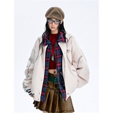 网络图慎用!图片只做展示7天到货美式运动夹棉棒球棉衣78156P148，男装棉衣，星座226-2