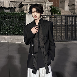 (图）高品质2025春季新款高级感垫肩西服(配丝带）2011-P110图片