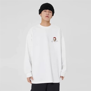 潮流文艺气质新时尚流行慵懒百搭纯棉螺口长袖刺绣长袖GA9032 P40图片