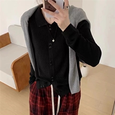 2024年秋季女针织打底衫宽松长袖内搭时尚毛衣，女装针织衫/毛衣，鑫友供货