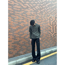 美式cleanfit立褶微喇西裤男女显高显瘦直筒垂坠感休闲裤K319-P45，男装休闲裤，星座1004-3