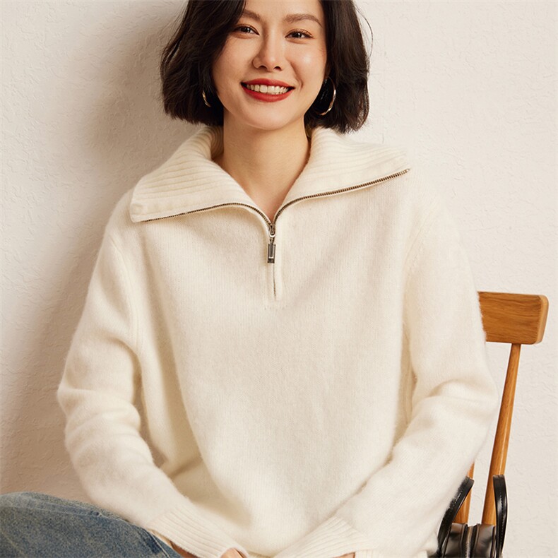 羊绒衫女加厚亲肤山羊绒毛衣内搭针织衫打底衫,女装羊绒衫,五色羊羊绒