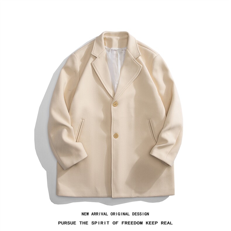 N9109/P90秋冬新款呢料毛呢西服男宽松外套上衣潮流宽松呢大衣，男装西服，电商A141