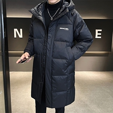 长款羽绒服男冬季新款外套加厚保暖连帽休闲上衣A313-6822-P260，男装羽绒服，电商A313