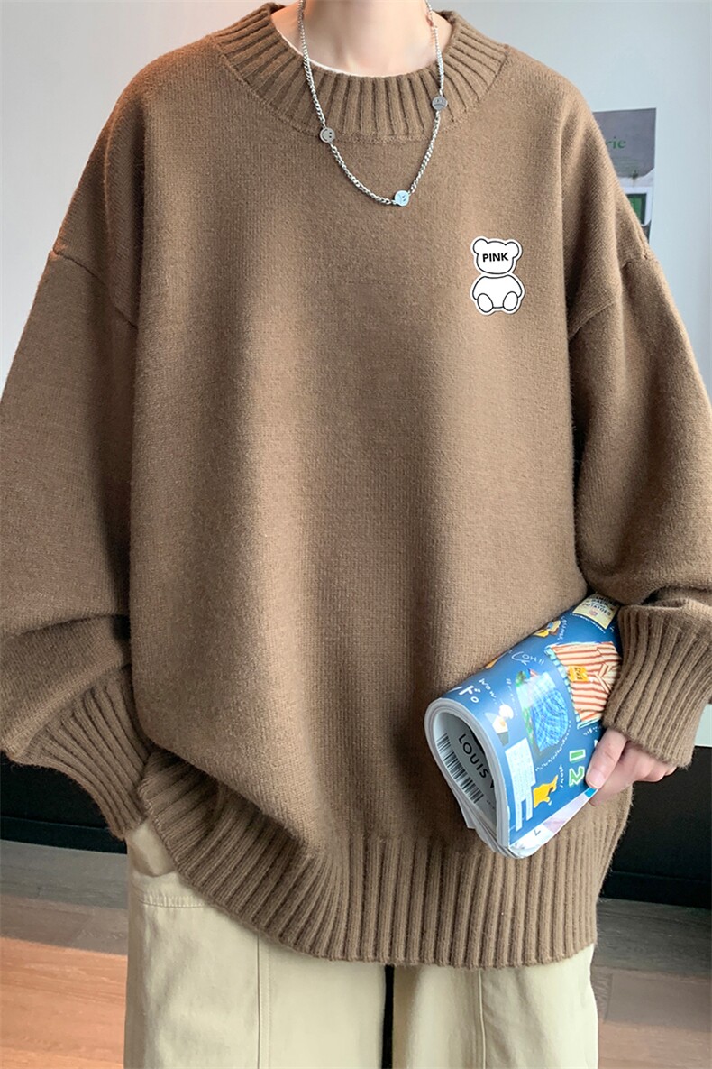半高领毛衣男士大码针织衫男毛线衣男M18292-P45加绒款-P65,男装针织衫/毛衣,电商A040
