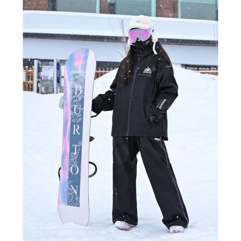 连帽防水防风滑雪衣裤男女潮户外单板套装HF66+HK1164J加绒-P260，男装休闲套装，电商A001-1