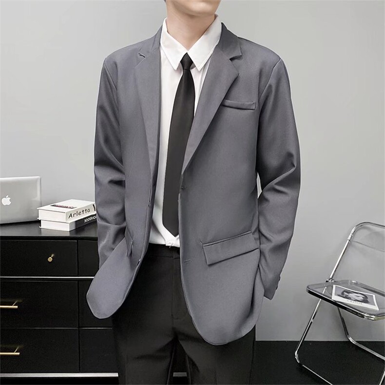小西装男士外套春秋季轻熟风韩版潮流商务休闲高级感宽松西服Y70,男装西服,星座1116A-2（原606A-1）