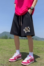 已注册直播抖音得物品质运动男五分中裤休闲短裤K365P30控48，男装牛仔裤，电商C408-1(原B339-1)