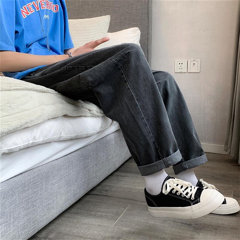 夏季新款港风青少年大码牛仔裤男A221A-K565-P45,男装牛仔裤,电商A221A