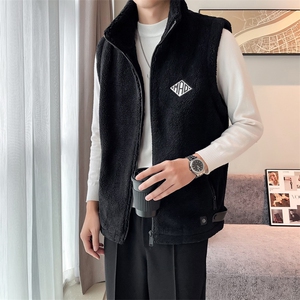 2024冬季加厚羊羔毛立领棉马甲背心外套男M505-p110控165图片
