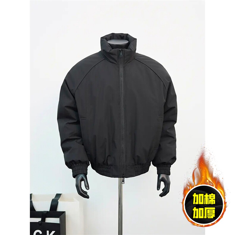 现货美式高街休闲棉衣夹克三防立领纯色户外工装加厚棉服外套，男装夹克，电商A486