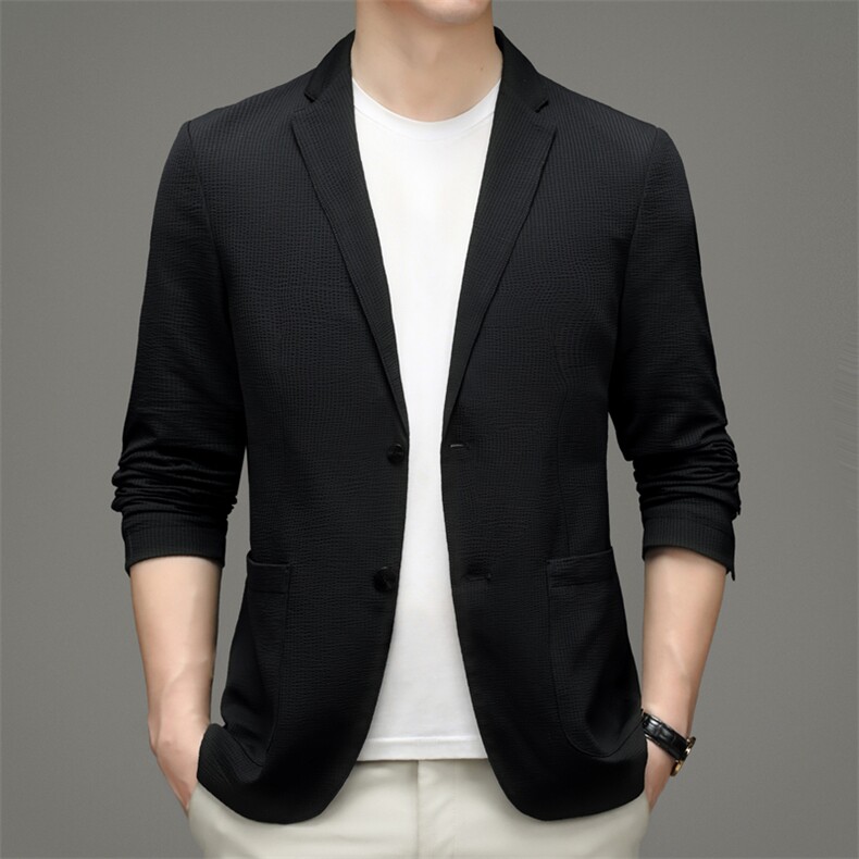 D8219男士2023秋新款长袖西服休闲外套薄款单西修身小西装P193,男装西服,电商B360