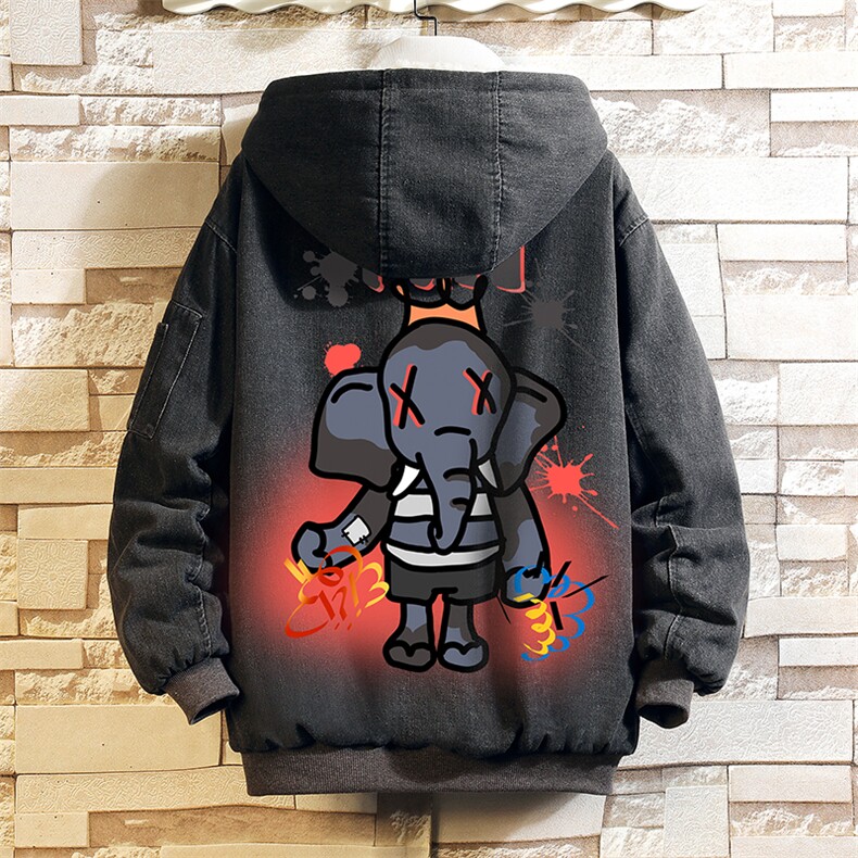 NM53221-P140牛仔外套男大码加厚加绒衣男羊羔毛服男砖墙,男装棉衣,电商A040A