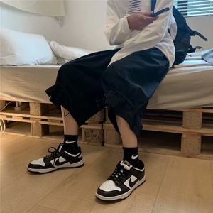 夏季新款休闲七分裤男ins短裤直筒宽松工装阔腿裤潮牌D0044-p26图片