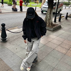 美式复古战马刺绣飞行夹克男女款秋季cleanfit休闲棒球服外套ins，男装夹克，星座1210-1