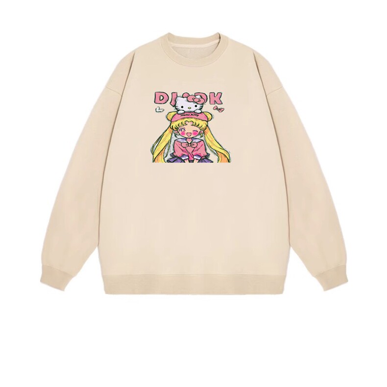 2025年秋季通勤套头长袖时尚百搭通勤简约休闲，女装卫衣/绒衫，花可