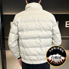 羽绒服男冬季新款潮流加厚短款白鸭绒保暖立领男装外套冬装衣服，男装羽绒服，电商B212（原钱塘6029）