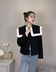 娃娃领西装外套，女装西装，戈朴