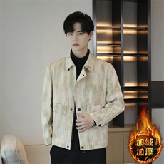 K2502-P1202025秋冬时尚男士加绒加厚夹克外套青年百搭，男装夹克，星座507A（原星座306B-2）