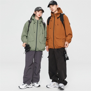 无影墙连帽冲锋衣情侣外套防风防水登山服夹克男JH-JK2381-P55图片