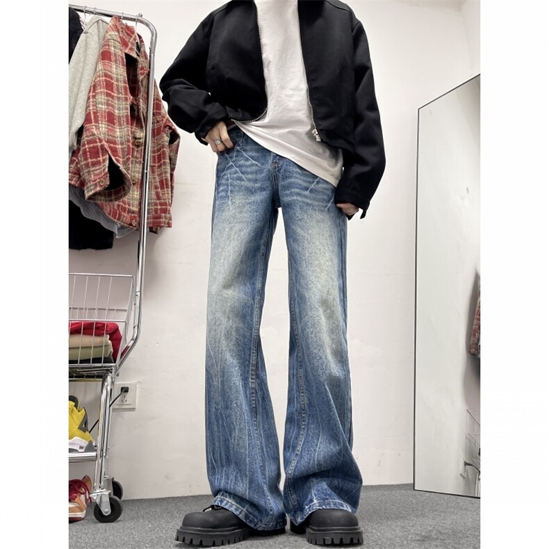 美式高街小众牛仔裤男个性百搭休闲裤N6009/P45,男装牛仔裤,电商D202-1