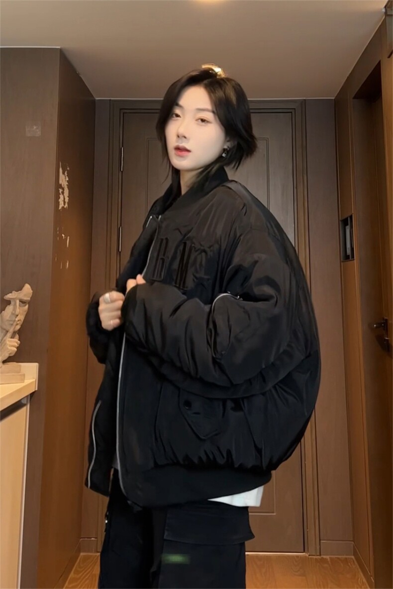 飞行夹克棉服男冬季欧美短款棒球服棉衣外套XZ514-2-MY010-P118,男装夹克,星座514-2(原B239)