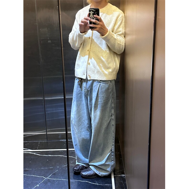 【有货】MY2403ZZ-特58cleanfit纽扣开衫针织衫圆领慵懒风毛衣,男装针织衫/毛衣,星座1007（原301D）