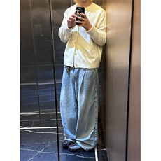 【有货】MY2403ZZ-特58cleanfit纽扣开衫针织衫圆领慵懒风毛衣，男装针织衫/毛衣，星座1007（原301D）