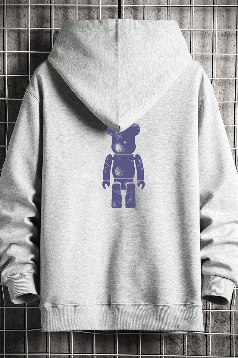 KS21242-P38连帽开衫卫衣男运动外套大码班服网格,男装卫衣,电商A040A
