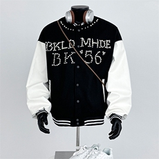 现货春秋美式复古夹克男棒球服外套潮牌JK0656-P73，男装夹克，星座308B-2