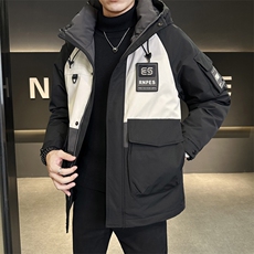 冬季店主风新款工装羽绒服男中长款冲锋衣羽绒外套Y3611-P245，男装羽绒服，电商A237