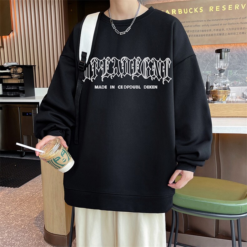 港风供得物直播抖音品质重磅菠萝格圆领宽松男卫衣W2002P45,男装卫衣,电商C408(原B339-1)
