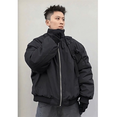 高品质春装新款老钱风美式高街解构立领棒球服飞行夹克潮休闲外套，男装夹克，电商A486-1