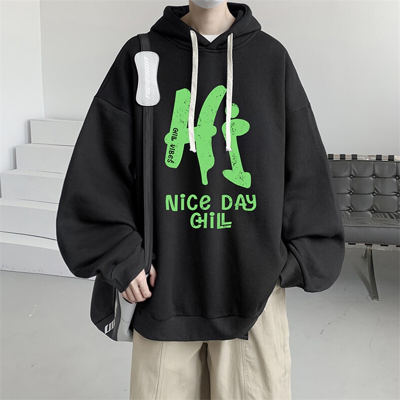 连帽卫衣男大码胖子帽衫大号运动服WY2418-P35图片