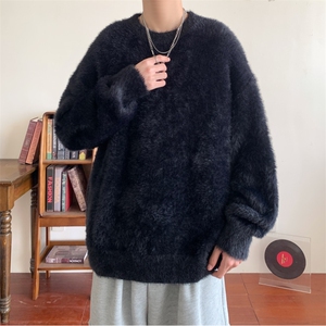 高品质超好手感厚毛 仿貂绒圆领套头毛衣打底针织衫M688-P48图片