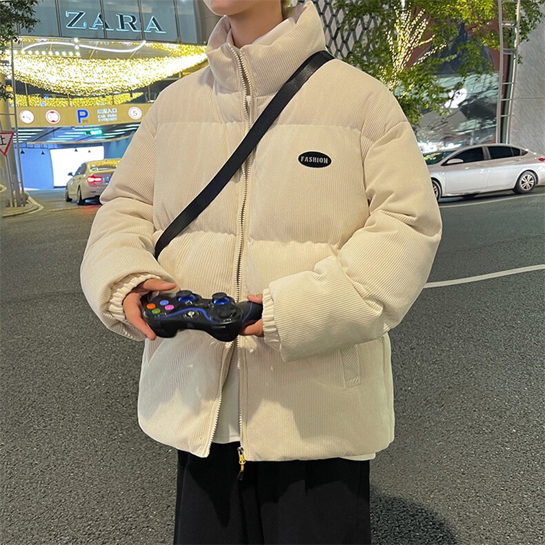 2023男冬季新款灯芯绒保暖棉衣防风宽松加厚大码棉服外套BYM09P85,男装棉衣,电商A086